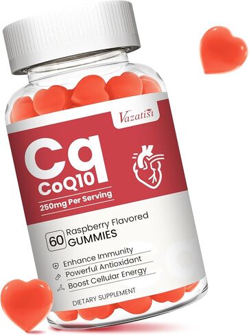 2 Pack CoQ10 Gummies, Plus Omega-3, Magnesium, Vitamin B12 for Brain & Antioxidant, 5X Better Absorption Coenzyme Q10 Supplement - 120 Cts in Saudi Arabia
