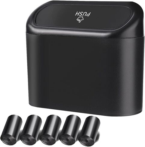 علبة سلة المهملات ، 1.0 لتر ، البلاستيك ، يمكن أن تضع ، متعددة الأغراض ، سهلة التثبيت ، تشمل 75 كيس القمامة in Kuwait