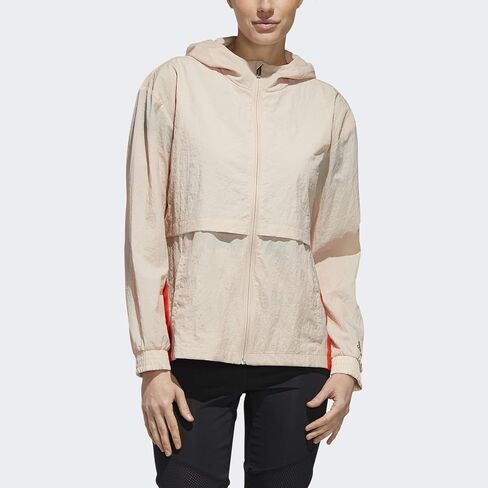 adidas x Zoe Saldana Collection Women's Windbreaker Jacket Women's, Beige, Size in Saudi Arabia