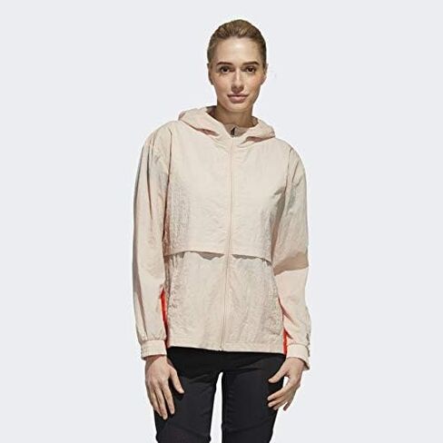 adidas x Zoe Saldana Collection Women's Windbreaker Jacket Women's, Beige, Size in Saudi Arabia