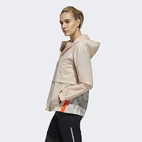adidas x Zoe Saldana Collection Women's Windbreaker Jacket Women's, Beige, Size in Saudi Arabia