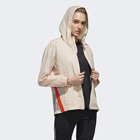 adidas x Zoe Saldana Collection Women's Windbreaker Jacket Women's, Beige, Size in Saudi Arabia