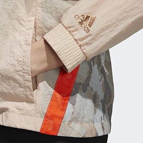 adidas x Zoe Saldana Collection Women's Windbreaker Jacket Women's, Beige, Size in Saudi Arabia