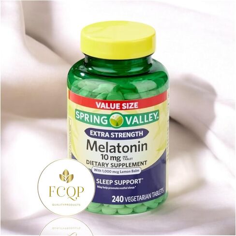 Spring Valley - Melatonin, Sleep Support with Lemon Balm, 10mg, 240 Vegetarian Tablets, (1) in Saudi Arabia