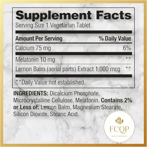 Spring Valley - Melatonin, Sleep Support with Lemon Balm, 10mg, 240 Vegetarian Tablets, (1) in Saudi Arabia