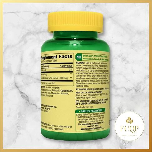 Spring Valley - Melatonin, Sleep Support with Lemon Balm, 10mg, 240 Vegetarian Tablets, (1) in Saudi Arabia