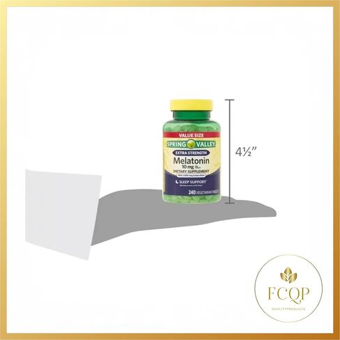 Spring Valley - Melatonin, Sleep Support with Lemon Balm, 10mg, 240 Vegetarian Tablets, (1) in Saudi Arabia