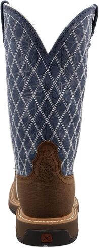 Twisted X Women's 11 "Western Work Boot ، Teed Toe Nano Toe مع CellStretch ، Brown & Blue ، 7 C in Saudi Arabia