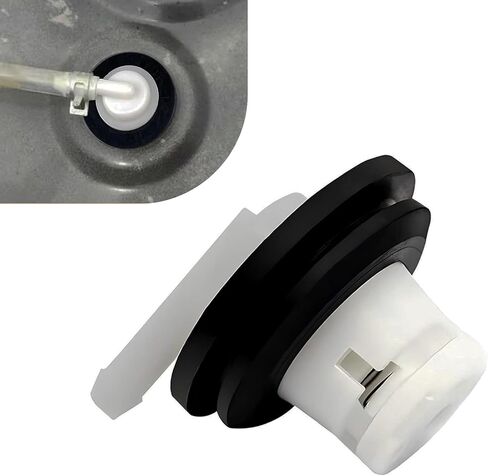 1 PC Car Fuel Tank Vent Plug, Durable Fuel Tank Vent Valve with Grommet Kit, Vent Hole Plug W-004, Compatible with Ford 1980-1996 F150 F250, 1980-1997 F350 (Black & White) in Kuwait