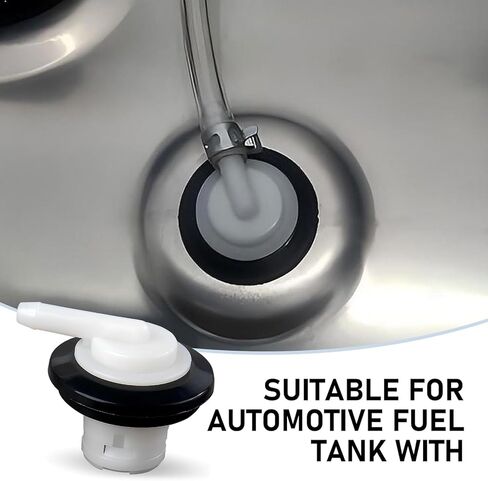 1 PC Car Fuel Tank Vent Plug, Durable Fuel Tank Vent Valve with Grommet Kit, Vent Hole Plug W-004, Compatible with Ford 1980-1996 F150 F250, 1980-1997 F350 (Black & White) in Kuwait