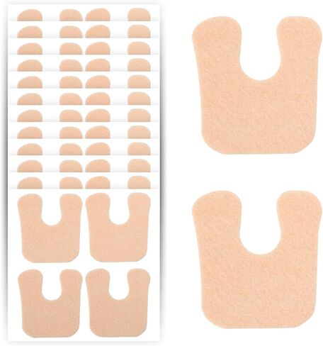 60pcs Calloused Feet Remover Pads U Shaped Felt Callus Pads Pain Relief Foot Cushion Self Adhesive Keep Protecting Calluses from Rubbing on Shoes for Men and Women, Beige in Saudi Arabia