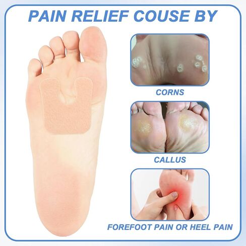 60pcs Calloused Feet Remover Pads U Shaped Felt Callus Pads Pain Relief Foot Cushion Self Adhesive Keep Protecting Calluses from Rubbing on Shoes for Men and Women, Beige in Saudi Arabia