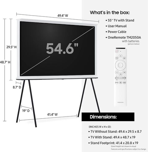 Samsung QN55LS01RAFXZA Serif 55-Inch QLED 4K LS01 Series Ultra HD Smart TV with HDR and Alexa Compatibility (2019 Model) in Saudi Arabia