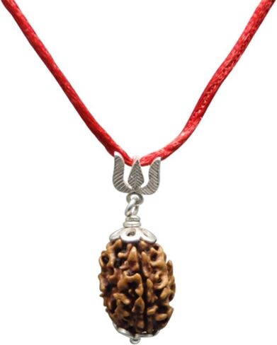 Arihant Gems & Jewels Nepali & Indian Rudraksha Pendant in 925 Sterling Silver – Natural, Certified, Spiritual Beads for Men & Women in Kuwait