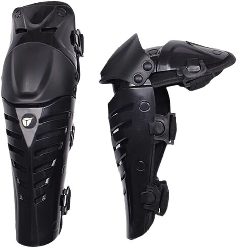 Motorcycle Knee Shin Guard Pads, Long Leg Sleeve Crashproof Motocross Protective Gear Armor Bendable Adjustable Mtb Knee Pads for Men Mountain Biking Racing (Black) in Saudi Arabia