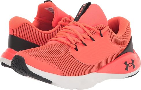 Under Armour Boy's Charged Vantage 2 Running Shoe, Black (001)/White, 4.5 Big Kid in Kuwait