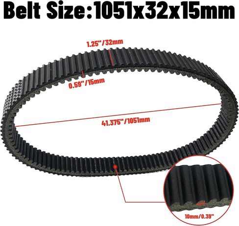 Drive Belt 24G4022 fit Polaris Ranger 800 700 RZR 800 3211162 3211133 AKM Double Notch G-Force Carbon Cord CVT Belts for 3211118 2008 2009 2010 2013 2014 in Saudi Arabia