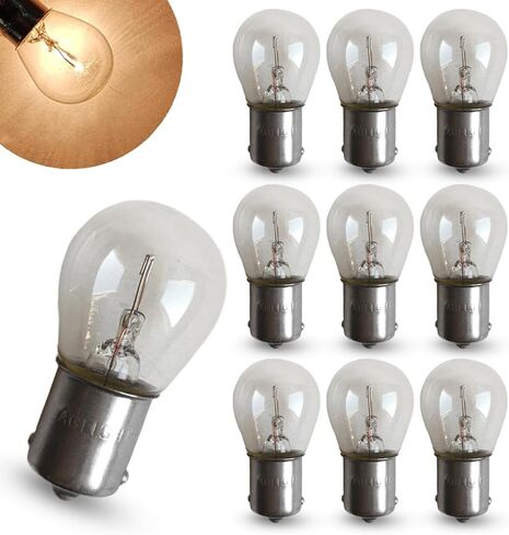 10 PCS CAR S25 BAY15D BRAKE BARK ، 6V 21/5W High Brudrenness Plubroom Plubroom Vilb ، Light Light Double Contact Tail Light لمعظم الدراجات النارية ، والتوصيل والتشغيل (أبيض) in Kuwait