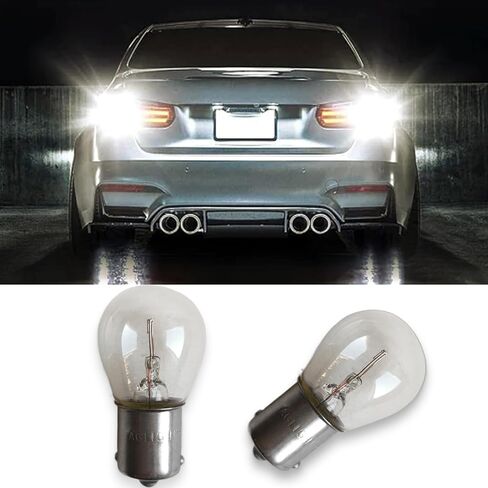 10 PCS CAR S25 BAY15D BRAKE BARK ، 6V 21/5W High Brudrenness Plubroom Plubroom Vilb ، Light Light Double Contact Tail Light لمعظم الدراجات النارية ، والتوصيل والتشغيل (أبيض) in Kuwait