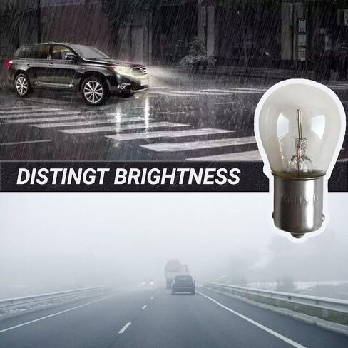 10 PCS CAR S25 BAY15D BRAKE BARK ، 6V 21/5W High Brudrenness Plubroom Plubroom Vilb ، Light Light Double Contact Tail Light لمعظم الدراجات النارية ، والتوصيل والتشغيل (أبيض) in Kuwait
