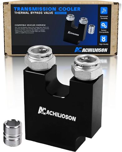 Transmission Cooler Thermal Bypass Valve,Transmission Cooler Thermostatic Bypass compatible with Dodge Ram 6.7L Cummins 13-18 in Saudi Arabia