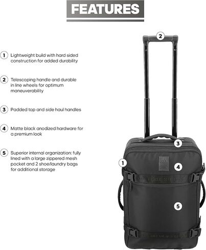 حقيبة عجلة أديداس ستاديوم، أسود، مقاس واحد in Kuwait