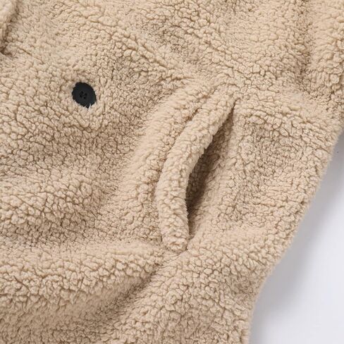 ODIZLI Women's Winter Coats Fuzzy Fleece Long Hooded Jackets Button Down Faux Fur Warm Outwear With Pockets in Saudi Arabia