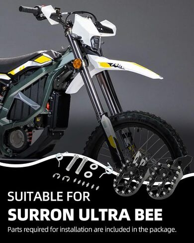 أوتاد القدم لـ Surron Ultra Bee ، 7075 الألومنيوم CNC Footpegs مسندات القدمين للدراجة الترابية Sur Ron Ultrabee Black in Saudi Arabia