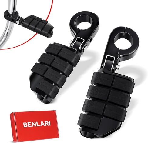 Penlari Highway Pegs P-Clamp ، A3 A3 Steel Motorcycle Foot Pets مناسبة لـ 1.25 '' Bars Bars Foot Pedal Bracket Clamp متوافقة مع Harley Touring Electra Road Road Glide Style3 (Black) in Saudi Arabia