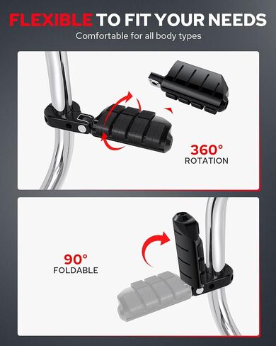Penlari Highway Pegs P-Clamp ، A3 A3 Steel Motorcycle Foot Pets مناسبة لـ 1.25 '' Bars Bars Foot Pedal Bracket Clamp متوافقة مع Harley Touring Electra Road Road Glide Style3 (Black) in Saudi Arabia