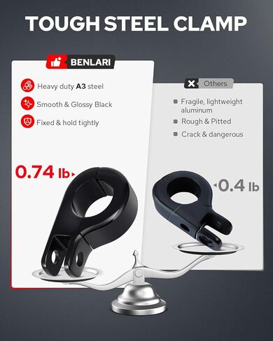 Penlari Highway Pegs P-Clamp ، A3 A3 Steel Motorcycle Foot Pets مناسبة لـ 1.25 '' Bars Bars Foot Pedal Bracket Clamp متوافقة مع Harley Touring Electra Road Road Glide Style3 (Black) in Saudi Arabia
