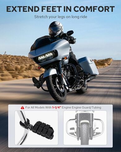 Penlari Highway Pegs P-Clamp ، A3 A3 Steel Motorcycle Foot Pets مناسبة لـ 1.25 '' Bars Bars Foot Pedal Bracket Clamp متوافقة مع Harley Touring Electra Road Road Glide Style3 (Black) in Saudi Arabia