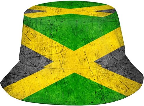 Jamaica Flag Fashion Retro Bucket Hat for Men Women Fisherman Hat Outdoor Summer Travel Hiking Caps in Saudi Arabia