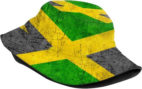 Jamaica Flag Fashion Retro Bucket Hat for Men Women Fisherman Hat Outdoor Summer Travel Hiking Caps in Saudi Arabia