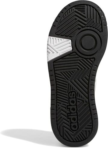 adidas Hoops 3.0 Mid Basketball Shoe, Core Black/White/Grey Six, 6.5 US Unisex Big Kid in Saudi Arabia