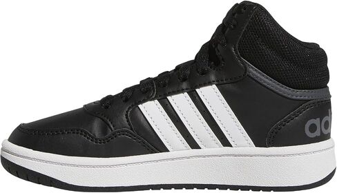 adidas Hoops 3.0 Mid Basketball Shoe, Core Black/White/Grey Six, 6.5 US Unisex Big Kid in Saudi Arabia