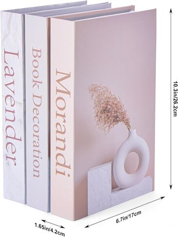 3 Pcs Decorative Books for Home Decor, Fake&Faux Books for Decoration, Modern Designer Books Decor Set(Simple Series) in Saudi Arabia