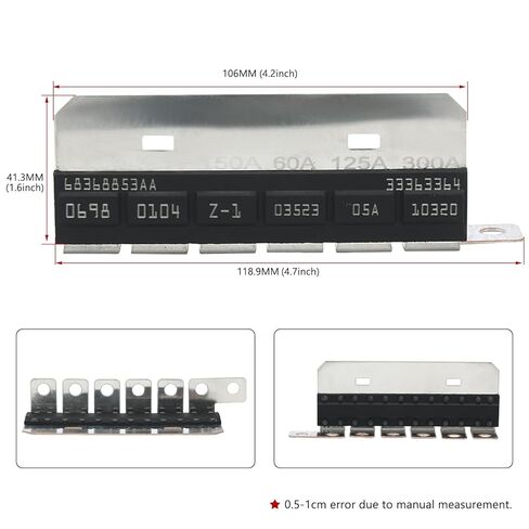 68368853AA Main Fuse, Case Fuse Block Fit for Jeep Wrangler 2018 2019 2020 2021 2022 2023 Jeep Gladiator 2020 Replace# 956-600 956600 (18-23 Wrangler & 20 Gladiator) in Kuwait