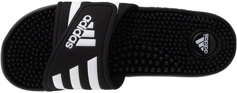 adidas Women's Adissage Slides Sandal, Black/Black/Running White, 8 in Saudi Arabia