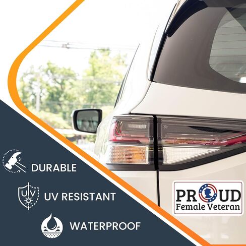 Magnet Me Up Proud Female Veteran Military Magnet Decal, 6.5x3 Inch, Perfect for Car, Truck, SUV, Magnetic Surface, Gift, in Support of Women Veterans, Service Active Duty, Made in USA in Saudi Arabia