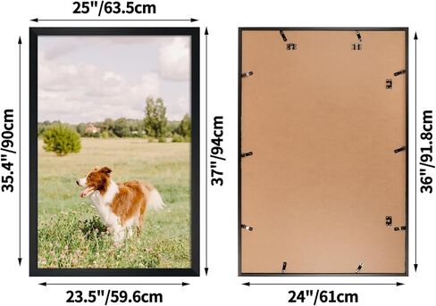 Lavezee 24x36 Poster Frames Set, Black Picture Frame Made to Display 24 by 36 Inch Photo Prints for Wall Decor, 6 Pack in Kuwait