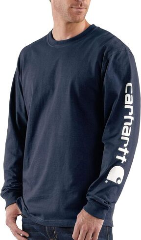 Carhartt Men's Loose Fit Heavyweight Long-sleeve Logo Sleeve Graphic T-shirt in Kuwait