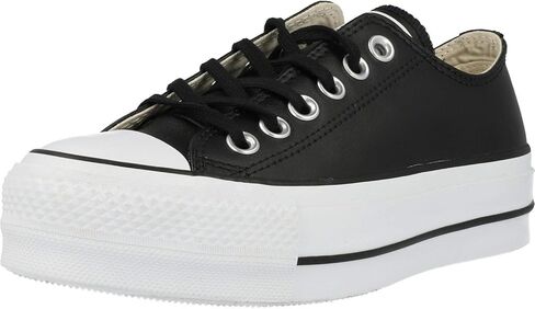 Converse Women's Chuck All Star Lift Clean Ox Sneakers, Black/White, 7 Medium US in Saudi Arabia