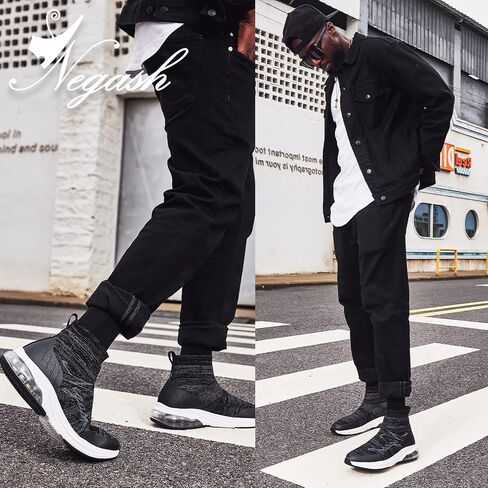 Negash Fashion Sneakers for Men Breathable Sock Shoes for Men Casual Slip On Walking Sneakers Lightweight Running Shoes in Kuwait