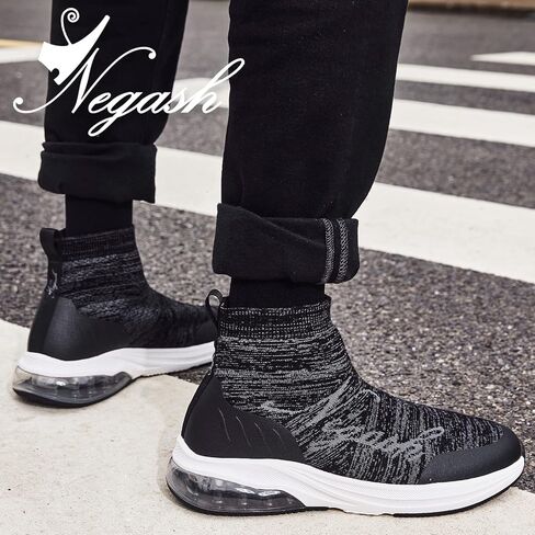 Negash Fashion Sneakers for Men Breathable Sock Shoes for Men Casual Slip On Walking Sneakers Lightweight Running Shoes in Kuwait