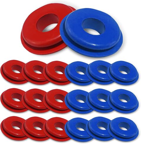 20 PCS Glad Hand Seal Thick, Gladhand Washers Rubber Seals Gasket, Air Hose Glad Hands Grommets Round Gaskets, for Semi Trucks Trailers Brake Air Hose (Red & Blue) in Saudi Arabia