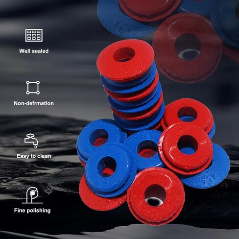 20 PCS Glad Hand Seal Thick, Gladhand Washers Rubber Seals Gasket, Air Hose Glad Hands Grommets Round Gaskets, for Semi Trucks Trailers Brake Air Hose (Red & Blue) in Saudi Arabia