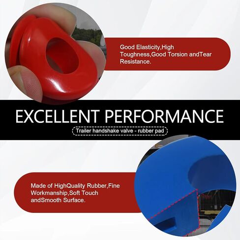 20 PCS Glad Hand Seal Thick, Gladhand Washers Rubber Seals Gasket, Air Hose Glad Hands Grommets Round Gaskets, for Semi Trucks Trailers Brake Air Hose (Red & Blue) in Saudi Arabia
