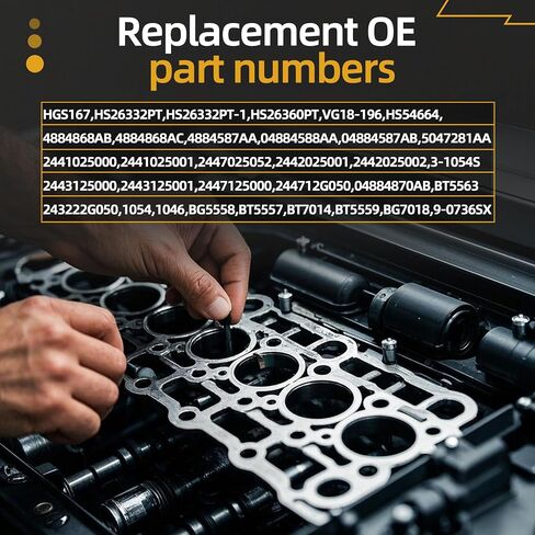 HGS167 Engine Cylinder Head Gasket Set & Engine Timing Chain Kit W/Tensioner for Chrysler 200/Sebring 07-14 for Dodge Avenger/Journey 08-16 for Jeep Compass/Patriot 07-15 L4 2.4L HS26332PT HS54664 in Kuwait