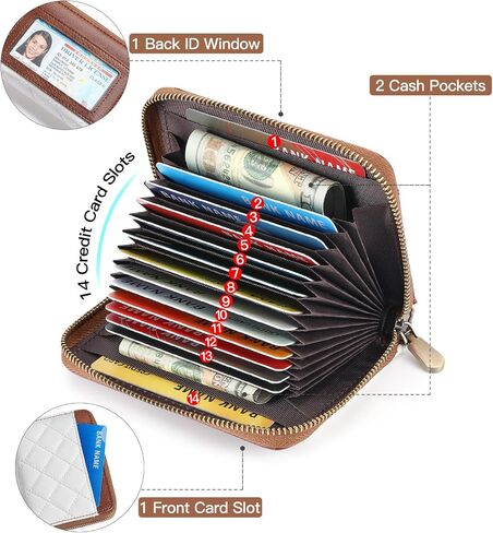 FALAN MULE Credit Card Holder Wallet RFID Blocking Leather Small Wallet for Women with Wristlet in Saudi Arabia